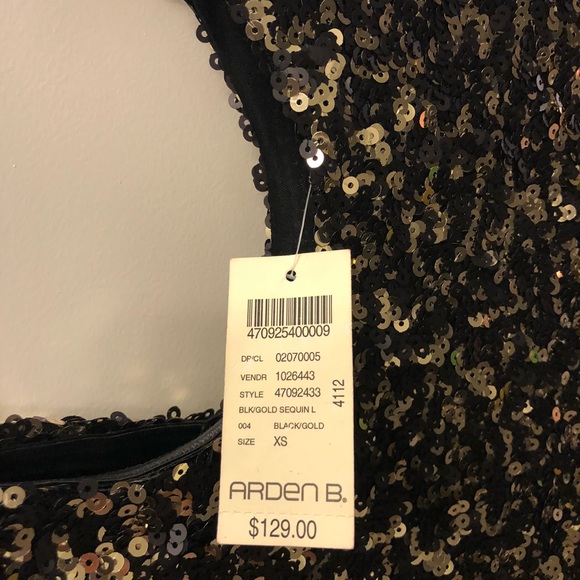 Arden B black and gold sequin dress - Picture 6 of 8